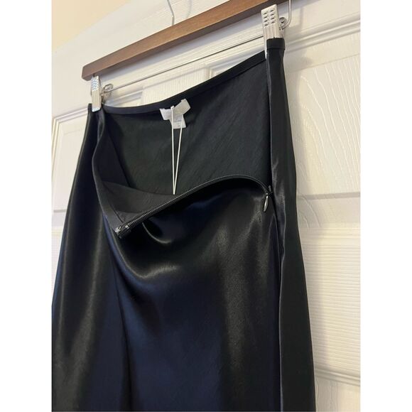 Arket Black Satin Midi Skirt - Picture 5 of 15